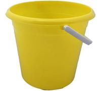 Superpetstoreuk247 10 Litre Polypropylene Plastic Bucket Heavy Duty Lightweight Utility Bucket With Handle For Home Cleaning And Gardening Yellow