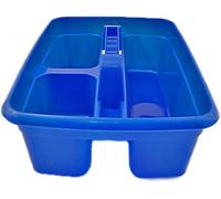 Superpetstoreuk247 12" X 15" Polypropylene 3 Compartment Storage Caddy Tray With Handle Blue Pack Of 1