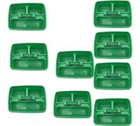 Superpetstoreuk247 12" X 15" Polypropylene 3 Compartment Storage Caddy Tray With Handle Green Pack Of 9
