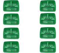 Superpetstoreuk247 12" X 15" Polypropylene 3 Compartment Storage Caddy Tray With Handle Green Pack Of 8
