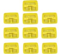 Superpetstoreuk247 12" X 15" Polypropylene 3 Compartment Storage Caddy Tray With Handle Yellow Pack Of 10