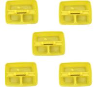 Superpetstoreuk247 12" X 15" Polypropylene 3 Compartment Storage Caddy Tray With Handle Yellow Pack Of 5