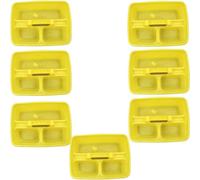 Superpetstoreuk247 12" X 15" Polypropylene 3 Compartment Storage Caddy Tray With Handle Yellow Pack Of 7