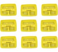 Superpetstoreuk247 12" X 15" Polypropylene 3 Compartment Storage Caddy Tray With Handle Yellow Pack Of 9