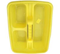 Superpetstoreuk247 12" X 15" Polypropylene 3 Compartment Storage Caddy Tray With Handle Yellow Pack Of 1
