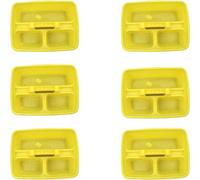 Superpetstoreuk247 12" X 15" Polypropylene 3 Compartment Storage Caddy Tray With Handle Yellow Pack Of 6