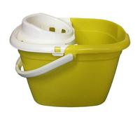 Superpetstoreuk247 12L Yellow Durable Mop Bucket With Removable Squeegee Sturdy Polypropylene With Anti Slip Handle And Pour Spout