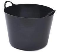 Superpetstoreuk247 15L Plastic Flexi Tub Heavy Duty Flexible Storage Bucket Black Multi Purpose Container For Home Garden Laundry Pack Of 1