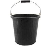 Superpetstoreuk247 2 Gallon 10 Litre Builders Bucket Rugged Plastic Pail With Grip Handle Calibrated For Industrial And Home Use Black