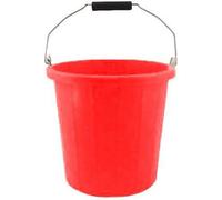 Superpetstoreuk247 2 Gallon 10 Litre Builders Bucket Rugged Plastic Pail With Grip Handle Calibrated For Industrial And Home Use Red