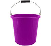 Superpetstoreuk247 2 Gallon 10 Litre Builders Bucket Rugged Plastic Pail With Grip Handle Calibrated For Industrial And Home Use Purple