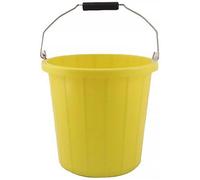 Superpetstoreuk247 2 Gallon 10 Litre Builders Bucket Rugged Plastic Pail With Grip Handle Calibrated For Industrial And Home Use Yellow