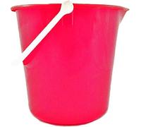Superpetstoreuk247 2 Gallon 10L Colour Coded Builders Bucket With Pourer Durable Plastic General Purpose Bucket With Scale And Gripper Handle Red