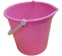 Superpetstoreuk247 2 Gallon 10L Colour Coded Builders Bucket With Pourer Durable Plastic General Purpose Bucket With Scale And Gripper Handle Pink
