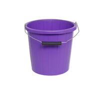 Superpetstoreuk247 2 Gallon 10L Colour Coded Builders Bucket With Pourer Durable Plastic General Purpose Bucket With Scale And Gripper Handle Purple
