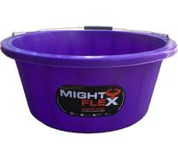Superpetstoreuk247 3 X Purple Mighty Flex 15L Shallow Feeder Bucket Plastic Utility Tub With Handle