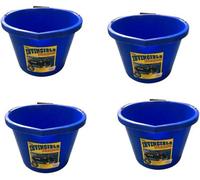 Superpetstoreuk247 4 X Airflow Heavy Duty Plastic Invincible Builders Bucket 15L With Calibrated Markings Blue