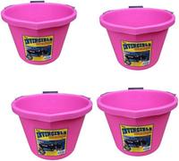 Superpetstoreuk247 4 X Airflow Heavy Duty Plastic Invincible Builders Bucket 15L With Calibrated Markings Pink