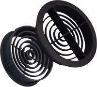 Superpetstoreuk247 5 X Black Upvc 70mm Round Soffit Air Vent Push-Fit Roof Vent With Mesh
