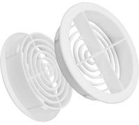 Superpetstoreuk247 5 X White Upvc 70mm Round Soffit Air Vent Push-Fit Roof Vent With Mesh