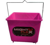 Superpetstoreuk247 5L Mightyflex Calf Feeding Bucket Heavy Duty Plastic Farm Tub Reusable Compact Easy Carry For Livestock Feed Mix Garden Pink