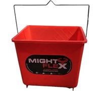 Superpetstoreuk247 5L Mightyflex Calf Feeding Bucket Heavy Duty Plastic Farm Tub Reusable Compact Easy Carry For Livestock Feed Mix Garden Red
