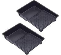 Superpetstoreuk247 9 Inch Recycled Plastic Paint Roller Tray With Deep Reservoir & Ribbed Base Pack Of 2