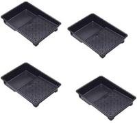 Superpetstoreuk247 9Inch Recycled Plastic Paint Roller Tray With Deep Reservoir & Ribbed Base Pack Of 4
