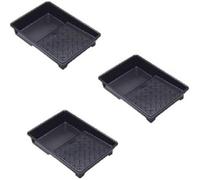 Superpetstoreuk247 9Inch Recycled Plastic Paint Roller Tray With Deep Reservoir & Ribbed Base Pack Of 3