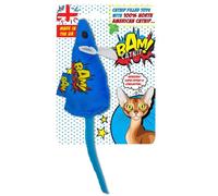 Superpetstoreuk247 Bam Catnip Filled Mouse Blue Soft Plush Cat Toy