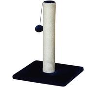 Superpetstoreuk247 Cat Scratcher Post 47Cm Durable Sisal Claw Tower With Soft Carpet Base Stable Scratch Pole For Kittens Black