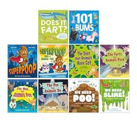 Superpoop Picture 10 Books Collection Set( Superpoop, 101 Bums, Superpoop Needs a Number Two, Does it Fart?, The Poo That Animals Do & More)