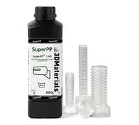 SuperPP Tough 3D Printer Resin Fastest 1.4GPa 50um Print in 1.3 secs, Made in Korea by 3DMaterials (1000g, Clear)