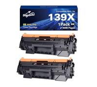 Superprint 139X Toner Black (with Chip) Compatible with HP 139A W1390A Toner Cartridge for Laserjet Pro 3002dn 3002dw, MFP 3102fdn 3102fdw Printers (Large, 2 Black)