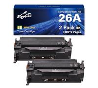 Superprint 26A Toner Cartridge with Chip for HP 26A CF226A Canon 052 Toner Black for Laserjet Pro M402n M402dn M402dw MFP M426fdw MFP M426fdn (26A, Pack of 2)