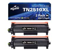 Superprint TN2510XL Toner Cartridge Compatible with Brother TN-2510 TN-2510XL Toner Black for HL-L2400DW HL-L2865DW DCP-L2620DW DCP-L2660DW MFC-L2800DW Series (2 Pack, 2 x 3000 Pages)