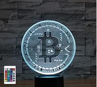 SUPERRUIDALONG 3D Bitcoin Remote Control 16 Color Night Lights Illusion Acrylic LED Table Bedside Lamp Bedroom Desk Decor Birthday Gifts Toy for Kids