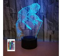 SUPERRUIDALONG 3D Frog Remote Control 16 Color Night Lights Illusion Acrylic LED Table Bedside Lamp Children Bedroom Desk Decor Birthday Gifts Toy for Kids