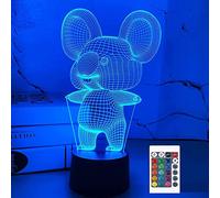 SUPERRUIDALONG 3D Lamp Koala Animal Night Light with Remote Control 16 Color Home Decoration Gift for Kids