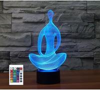 SUPERRUIDALONG 3D Meditation Remote Control 16 Color Night Lights Illusion Acrylic LED Table Bedside Lamp Children Bedroom Desk Decor Birthday Gifts Toy for Kids