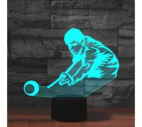SUPERRUIDALONG 3D Play Billiards Remote Control 16 Color Night Lights Illusion Acrylic LED Table Bedside Lamp Children Bedroom Desk Decor Birthday Gifts Toy for Kids