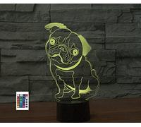 SUPERRUIDALONG 3D Shapi Dog Night Lights with Remote Control 16 Color LED Table Lamp Children Bedroom Decor Gifts for Kids