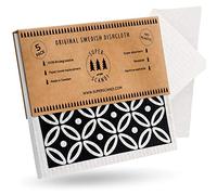 SUPERSCANDI 5 Pack Reusable Cleaning Cloths - 100% Biodegradable & Compostable | Washable Swedish Dishcloth - Food-Safe & Plastic-Free | Kitchen Cloth Suitable for Any Surface, Artdeco White on Black