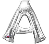 SuperShape Letter A Silver Foil Balloon - 1 PC