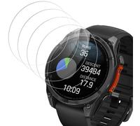 Supershieldz Tempered Glass Screen Protector Compatible with Garmin Fenix 8 47 mm, Pack of 4 HD Tempered Glass Screen Protector, Round Edge Screen Protector, Touch Sensitive, Bubble-Free Protective