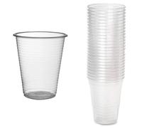 Supershock 100 Pack Clear Disposable Plastic Cups - 7 oz Heavy Duty Party Crystal Clear, Ideal Cold Drinks, Beer, and Cocktails Slush Cup Bulk Set Convenient Use Transparent (PDC#1)