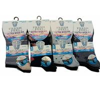 supershock Comfortable & Supportive: 12 Pairs Ladies' Diabetic Extra Wide Fit Friendly Socks with Fresh Feel & Easy Grip - Perfect for Sensitive Feet and Circulation Issues