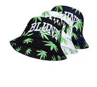 supershock Green Leaf Men Women Unisex Blunt Rasta Summer Hat Cap Bucket Cap (White)