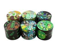 supershock M#19 Cartoon Printed Herb Tobacco Crusher Grinder, Spice Mill 4 Piece Zinc Alloy 106 Gram Weight