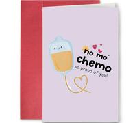 SuperShunhu Cute Get Well Soon Card, Funny Greeting Card For Recovery And End Of Chemotherapy, Cancer Support Card, Chemo So Proud of You, 20.5 x13.6 cm, SH-GGHK092-PNM